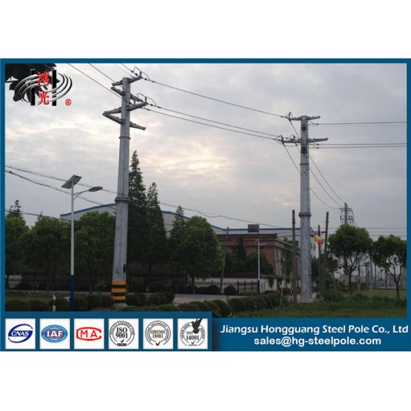 Quality 15kv Power Transmission Poles Galvanized Electrical Service Pole Long - Life for sale
