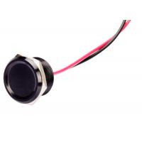 China 16mm Mini Black Piezo Switch Touch Aluminum Momentary 2 Wires For Car for sale