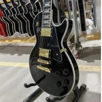 China Custom GB Style LP Les Paul Electric Guitar, Mahogany Body, Ebony Fretboard, Black Color, Golden Hardware, Fret Binding factory