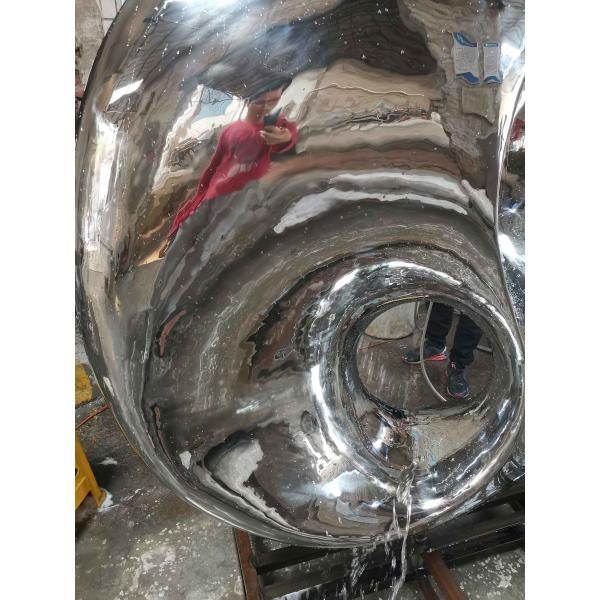 Quality Mirror Metal Water Fountain Sculpture Pool Waterscape Stainless Steel Abstract for sale