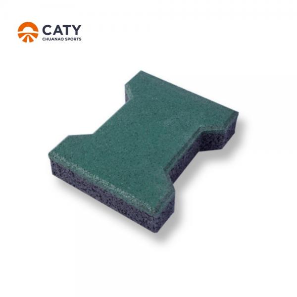 Quality Practical Interlocking Rubber Pavers Anti Skid Water Permeable for sale