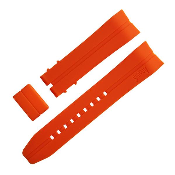 Quality Waterproof Silicone Rubber Watch Strap Bands Curved End Rubber Watch Strap 22mm for sale