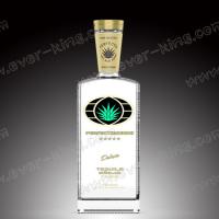 Quality SGS Approval Clear Rectangular Shape Tequila Glass Bottle for sale