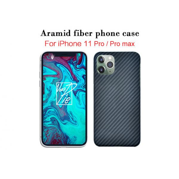 Quality iPhone 11 Pro Matte Twill Aramid Fiber Phone Case Kevlar Mobile Cover for sale