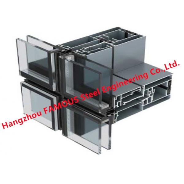 Quality Modular 4m Unitized Glass Curtain Wall High Rise Building Construction for sale