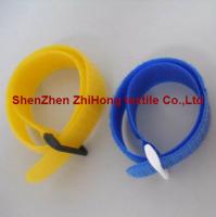 China Multi-colored self-locking hook loop buckle cable tie fastening tape factory