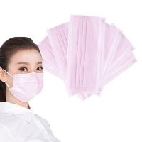 Quality Earloop Disposable Face Mask Pink Color Wind / Sunlight Prevent Skin Friendly for sale