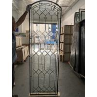 Quality Decorative Arched Leaded Glass Windows Triple Glazed Sliding Door exterior door for sale
