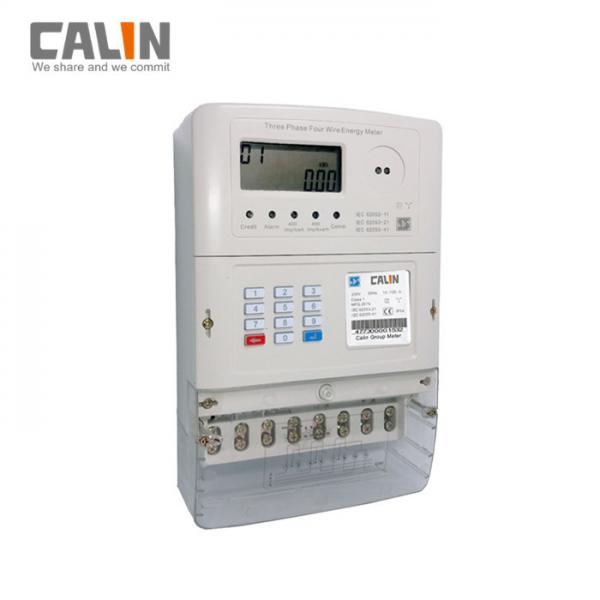 Quality LCD Display STS Prepaid 3 Phase Electric Meter With Automatic Meter Reading for sale