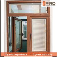 China Unbreakbale Thermal Break Aluminium Windows Swing Open Style Built In Blinds Casement door casement,double casement factory