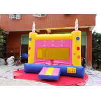 Quality Indoor / Outdoor Inflatable Castles , Happy Birthday Cake Inflatable House For Party for sale