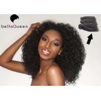 Quality Full End Indian Virgin Hair Kinky Curly Natural Black 1b Human Hair Weft for sale