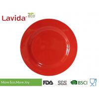 China Solid Color Melamine Plates Bowls With Rim Dishwasher Safe Heat Resistance Non - Toxic factory