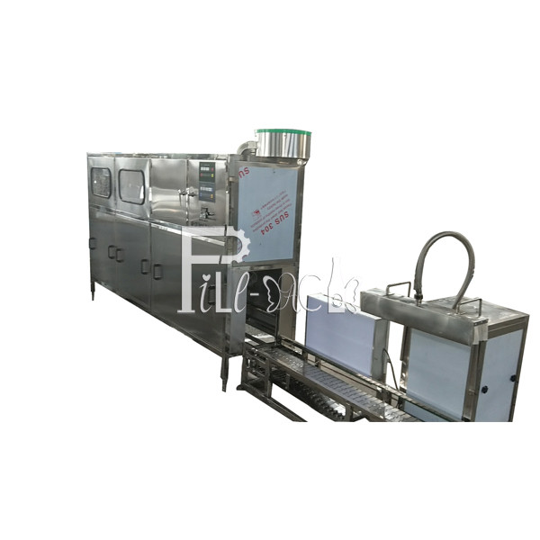 Quality Hot Alkaline Water Rinsing 120 BPH Gallon Filling Line for sale