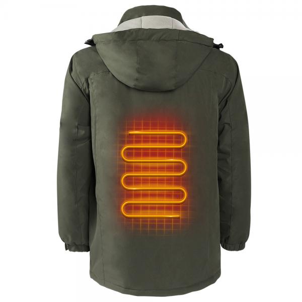 Quality Warm Outdoor Heated Intelligent Temperature Control Warm Hooded Coat Winter for sale