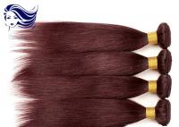China Red Straight Colored Human Hair Extensions Remy Brazilian Hair Weave factory