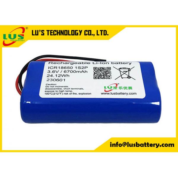 Quality ICR18650 Battery Pack 3.6V 6700mAh Lithium Ion Rechargeable Battery Pack 18650 3350mah 6700mah for sale