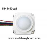China 50MM Mechanical White Resin Rugged Trackball Mouse Module For Medical factory