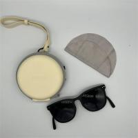 China Portable Removable Strap Fashionable Sport Skin-Friendly Synthetic Leather Circle Folding  Sunglasses Case factory