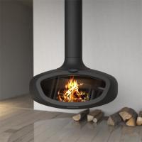 China Popular Style Roof Mounted Wood Burning Steel Stove And Suspended Fireplace factory