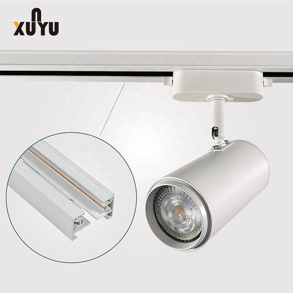 Quality Aluminum Surface Mounted Gu10 Track Light Fixtures 2 Wire Track Rail for sale