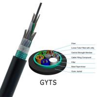 China Multi Core Armoured Fiber Optic Cable / Outdoor 12 Core Steel Armored Cable for sale