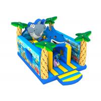Quality PVC 0.55mm Ocean Themed Shark 4.5x7x4m Inflatable Jumping Castle for sale