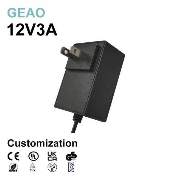 Quality Electric 12V 3A Power Supply Adapter Lightweight 36W Wall Power Adaptor ROHS for sale