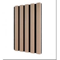 Quality Stylish 21mm Interior Wpc Wall Panel Wooden MDF Base Slat Acoustic With PET Core for sale