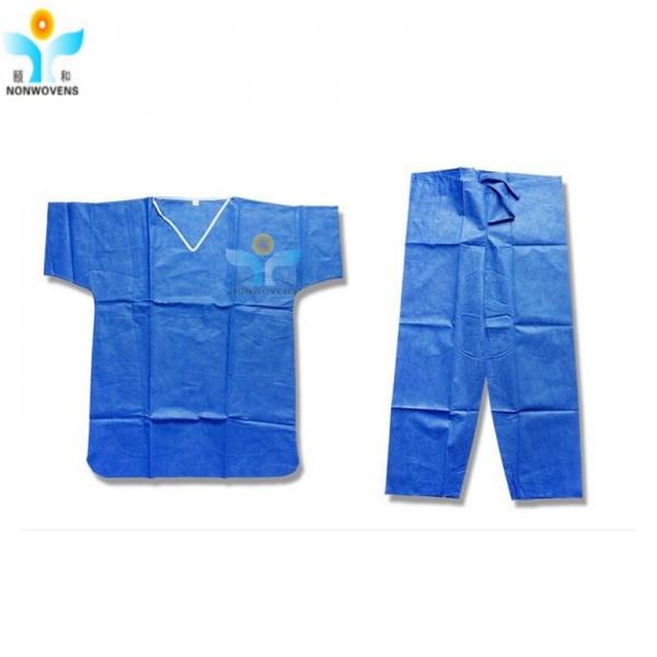 Quality OEM Fluid repellent Disposable Protective Suits , Breathable Scrub Suit For Doctors for sale