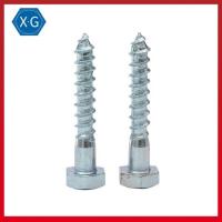 Quality DIN 571 Hex Head Stainless Steel Self Tapping Wood Screws Blue White for sale