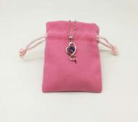 China Pink Jewelry Velvet Drawstring Pouch Bag Velvet Jewelry Pouch factory