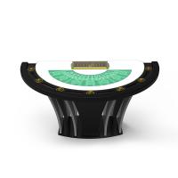 Quality Custom Casino Poker Table Black Jack Semicircle With Cup Holders for sale