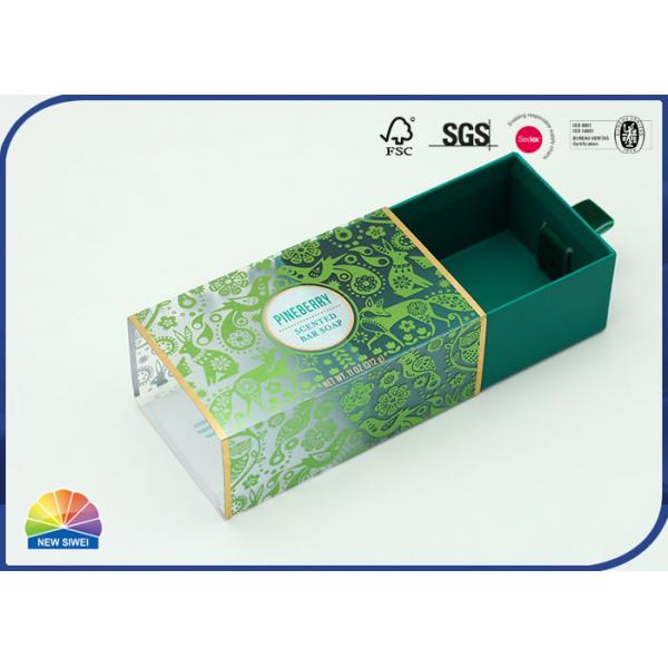 Quality Soap Package Ribbon Pull Slide Drawer Paper Box Recycled Material for sale