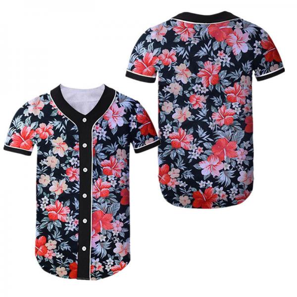 Quality Practical Washable Baseball T Shirt Jersey , Anti Shrink Baseball Sublimation Shirts for sale