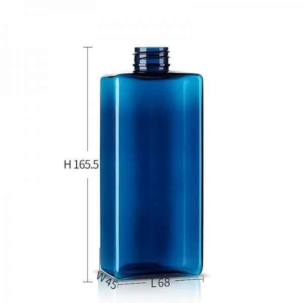 Quality Big Volume Plastic Shampoo Bottles Packaging 400ml Square Shape for sale