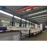 China OEM 3 Axle Low Bed Trailer , Lowbed Trailer Truck Transport Heavy Machinery factory