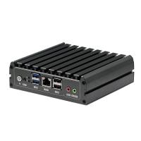 Quality 2 LAN Firewall Industrial Fanless Mini Pc Quad Cores J1900 E3845 With RJ45 RS232 for sale