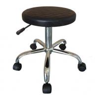 China Nonslip Surface Black PU Clean Room Stools Backless Lab ESD Chair ISO Approve factory