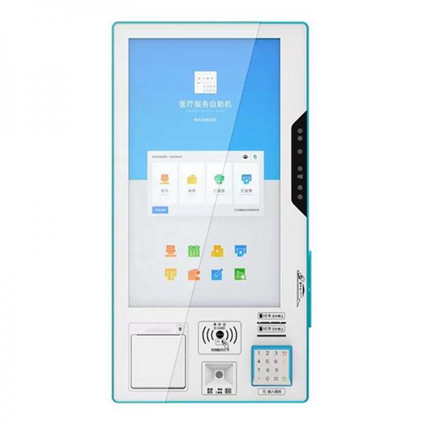 Quality Touch Screen Self Service POS Kiosk Printer Scanner For Passport ID Card for sale