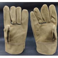 China Short Thick Leather High Temperature Welder Gloves Full Leather Welding Welder Gloves Suede Leather Welding Gloves factory