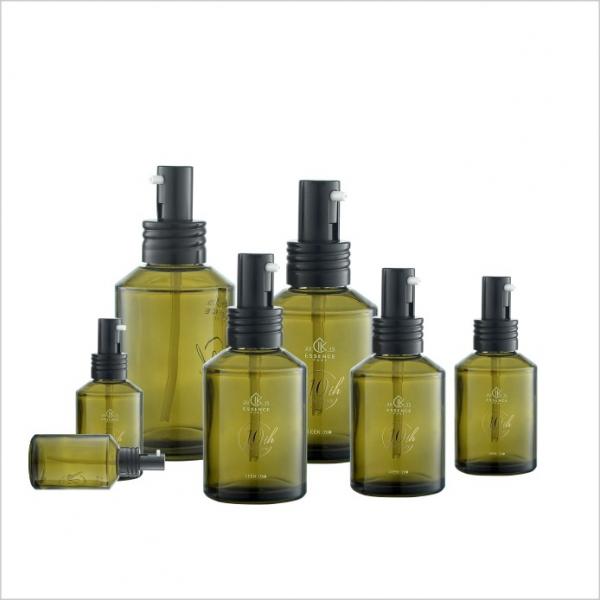 Quality 15-200ml Toner Cosmetic Lotion Pump Bottle Round Sidelind Shoulder for sale