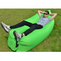 China 10 seconds Fast Inflatable Laybag Sleeping Bag , Outdoor Inflatable Toys Air Lounger factory
