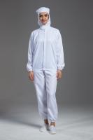 China Comed Fabric Clean Room Outfit CE Approved With Hooded Jacket And Pants factory