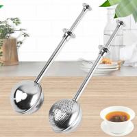 China Stainless Steel Tea Ball Infusers Long Handle For Leaf Tea Spices for sale