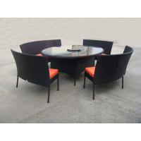 China Rattan Garden Dining Sets With Bench , Patio Table And Chairs Set for sale
