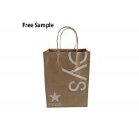 Quality 40gsm FSC CMYK Brown Kraft Paper Bags With Handle for sale