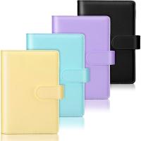 China Refillable 6 Ring Binder Notebook with 100 Sheets Inner Pages and A6 PU Leather Cover factory