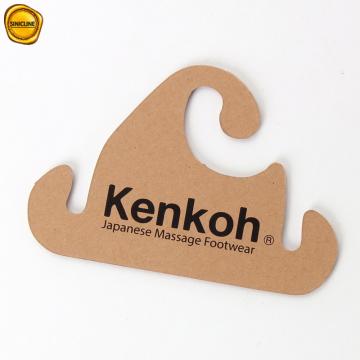 Quality 2mm Thick Flip Flops Recycled Cardboard Hangers With Kraft Paper for sale