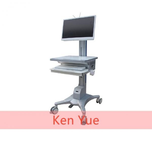 Quality Integrated Moving Computer Workstation Trolley , Mobile Computer Cart For Hospital for sale